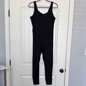Black Sleeveless Jumpsuit Romper - Size L